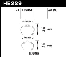 Load image into Gallery viewer, Hawk 70-73 Triumph Stag / 80-82 Triumph TR8 HT-10 Race Front Brake Pads