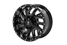 Load image into Gallery viewer, RBP 65R Glock 20x10 5x114.3 BP / 6 BS / 10mm Offset 78mm CB Gloss Black w/Machined Grooves Wheel