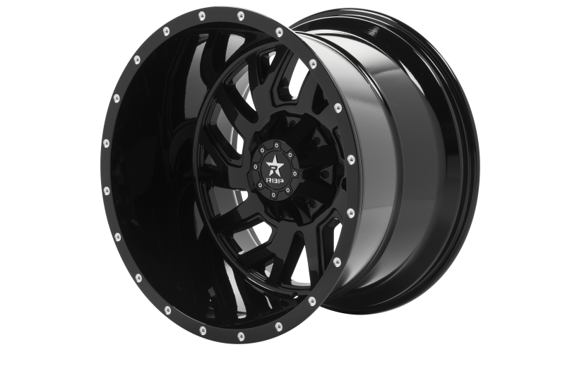 RBP 65R Glock 22x14 8x180 BP / 4.5 BS -76mm Offset 124.1mm CB (Hub Centric) Gloss Black Wheel