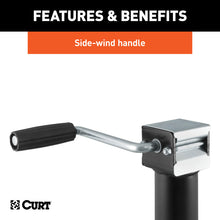 Load image into Gallery viewer, Curt Pipe-Mount Swivel Jack w/Side Handle (2000lbs 15in Travel)