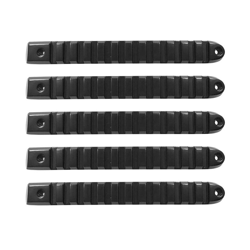 DV8 Offroad 2007-2018 Jeep JK Black Rail Style Door Handle Inserts - Set Of 5