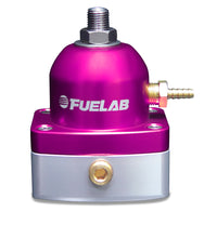 Load image into Gallery viewer, Fuelab 535 TBI Adjustable Mini FPR 10-25 PSI (2) -6AN In (1) -6AN Return - Purple