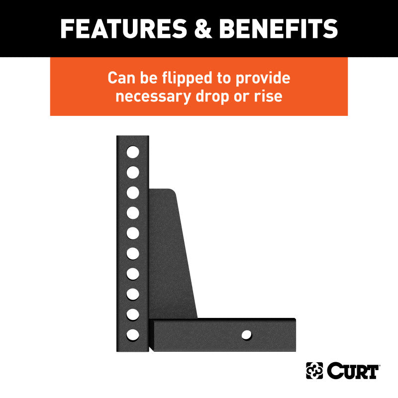 Curt Weight Distribution Shank (2in Shank 7in Drop 10-1/2in Rise)