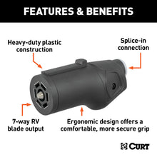 Load image into Gallery viewer, Curt Heavy-Duty 7-Way RV Blade Connector Plug (Trailer Side)