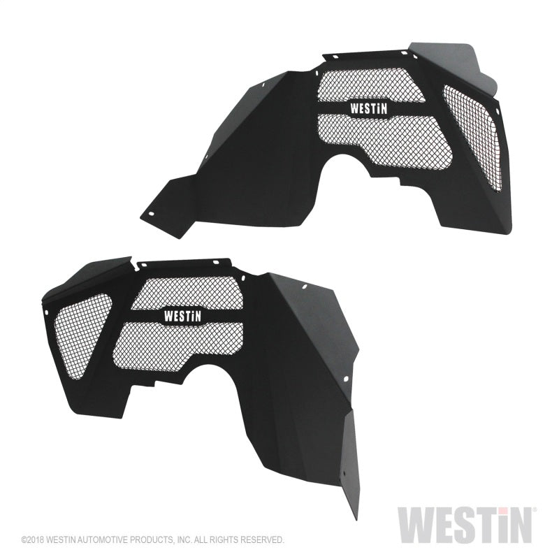 Westin 07-18 Jeep Wrangler JK Inner Fenders - Front - Textured Black