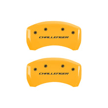 Load image into Gallery viewer, MGP 4 Caliper Covers Engraved F &amp; R Block/Challenger Yellow Finish Black Char 2006 Dodge Charger