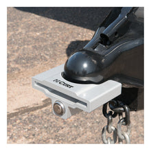 Load image into Gallery viewer, Curt Trailer Coupler Lock for 2in or 2-5/16in Flat Lip Couplers (Grey Aluminum)