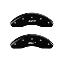 Load image into Gallery viewer, MGP Front set 2 Caliper Covers Engraved Front Vtec Black finish silver ch