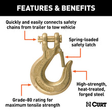 Load image into Gallery viewer, Curt 1/2in Safety Latch Clevis Hook 48000lbs)