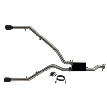 Load image into Gallery viewer, 2019-2024 Ram 1500 QTP Screamer Split Rear Exit Cat Back Black Tips
