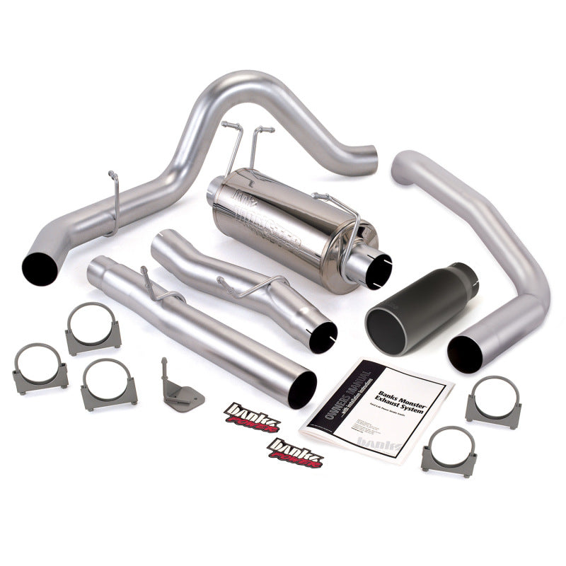 Banks Power 03-06 Ford 6.0 F4-550 EC 162 in Monster Exhaust System - SS Single Exhaust w/ Black Tip