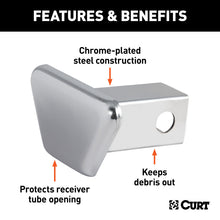 Load image into Gallery viewer, Curt 1-1/4in Chrome Steel Hitch Tube Cover (Packaged)