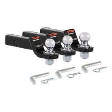 Load image into Gallery viewer, Curt Loaded Ball Mounts w/2in Balls (2in Shank 7500lbs 2in Drop 3-Pack)
