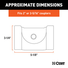 Load image into Gallery viewer, Curt Trailer Coupler Lock for 2in or 2-5/16in Flat Lip Couplers (Grey Aluminum)