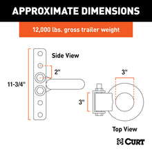 Load image into Gallery viewer, Curt Lunette Eye &amp; Channel (12000lbs 3in Eye 11-3/4in Channel Height)