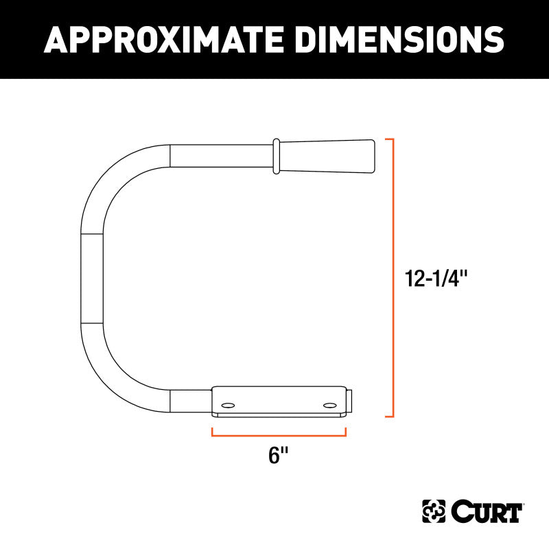 Curt Hitch-Mounted Winch Mount Handles for 31010