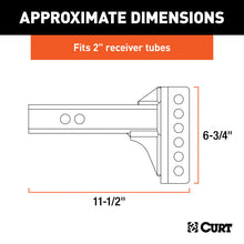 Load image into Gallery viewer, Curt Replacement 2in Adjustable Channel Mount Shank (6000lbs)