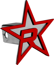 Load image into Gallery viewer, RBP Chrome Star Hitch Cover - Red 5in. Star (For 2in. Hitch Receivers Only)