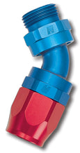 Load image into Gallery viewer, Russell Performance -10 AN Red/Blue 45 Degree Swivel Dry Sump Hose End (-8 Port 3/4in-16 Thread)