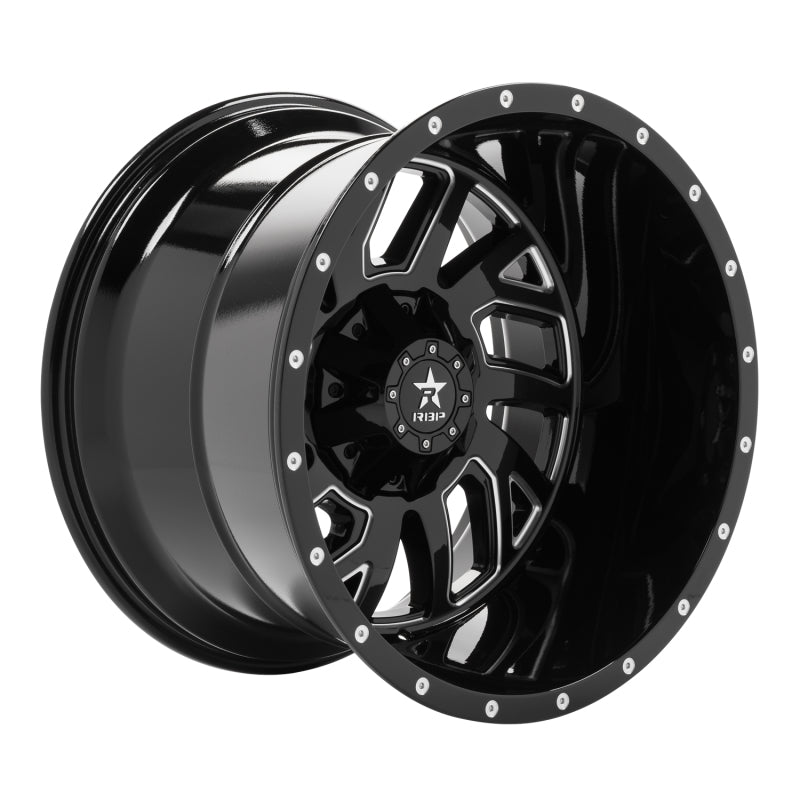 RBP 65R Glock 22x14 Blank BP / -76mm Offset 78mm CB Gloss Black w/Machined Grooves Wheel