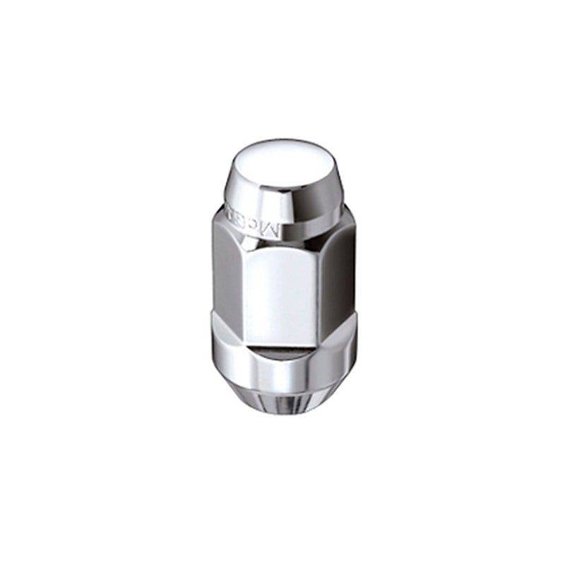 McGard Hex Lug Nut (Cone Seat Bulge Style) M14X1.5 / 13/16 Hex / 1.945in. Length (4-Pack) - Chrome