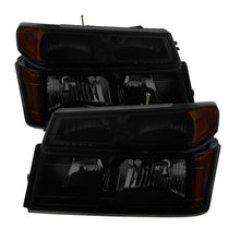 Load image into Gallery viewer, xTune Chevy Colorado 04-12 OEM Headlights w/ Bumper Lights Black Smoked HD-JH-CCOL04-SET-BSM