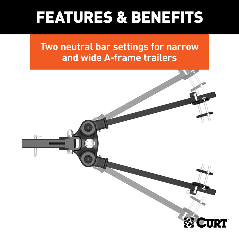 Curt TruTrack Trunnion Bar Weight Distribution System (10000-15000lbs 35-9/16in Bars)