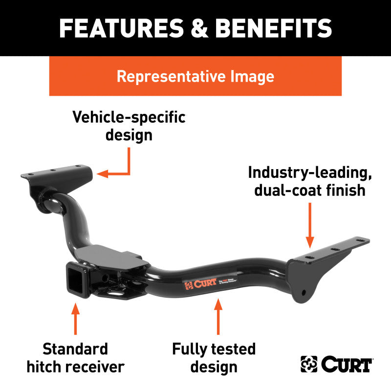 Curt 01-06 Mitsubishi Montero Except Sport Class 3 Trailer Hitch w/2in Receiver BOXED