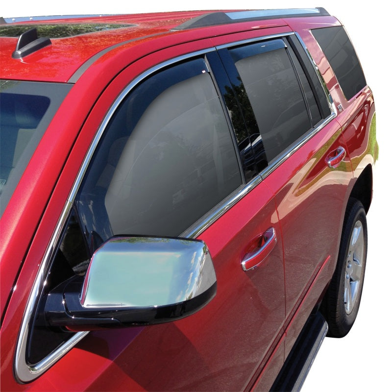 Westin 15-18 Chevy/GMC/Cadillac Tahoe/Yukon/Escalade Wade In-Channel Wind Deflector 4pc - Smoke