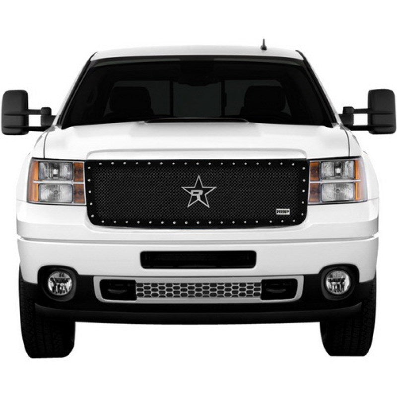RBP RX-5 Halo Series Studded Frame 1pc. Grille 11-14 GMC Sierra 2500HD/3500 (Except Denali) - Black
