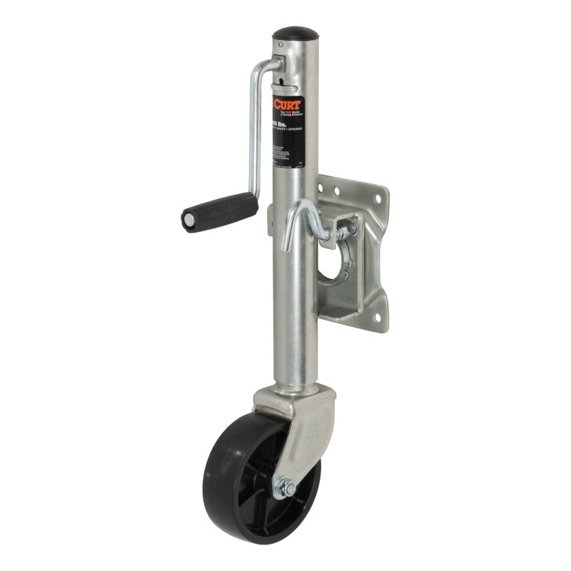 Curt Marine Jack w/6in Wheel (1000lbs 10in Travel Packaged)