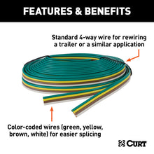 Load image into Gallery viewer, Curt Bonded 4-Way Trailer Wiring (16 Wire Gauge 25ft Spool)