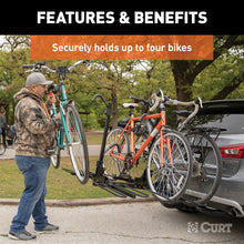 Load image into Gallery viewer, Curt Tray-Style Hitch-Mounted Bike Rack (4 Bikes 2in Shank)