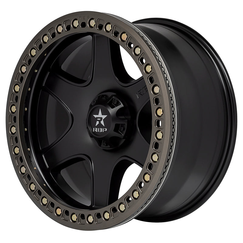 RBP 50R Cobra 17x9.0 6x139.7 BP / 4.5 BS / -12mm Offset 108mm CB Black w/Bronze Ring Wheel