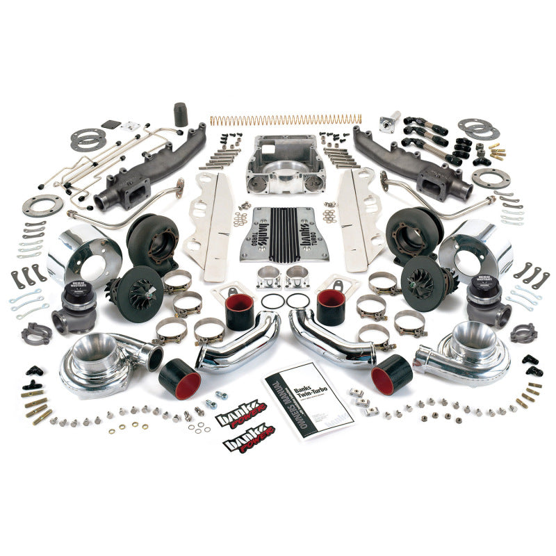 Banks Power Twin Turbocharger System - Chev Sml Blk / Aftr Blk /Std Hds