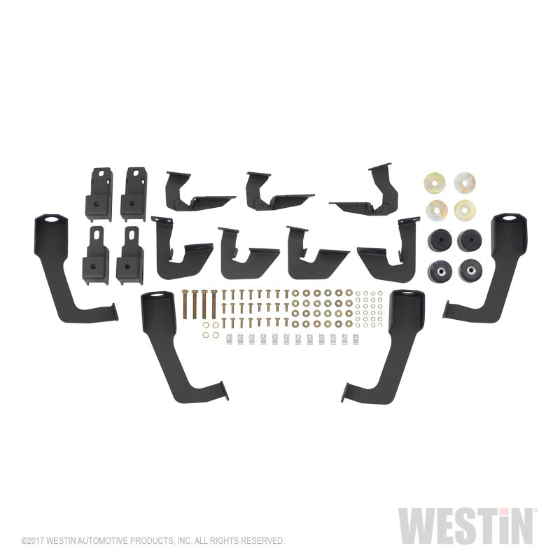 Westin/HDX 07-19 Chevy Silv 2500/3500 Crew (8ft) (Excl Dually) Drop WTW Nerf Step Bars - Blk