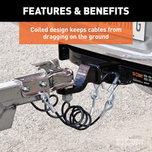 Load image into Gallery viewer, Curt 43-7/8in Safety Cables w/2 Snap Hooks (3500lbs Vinyl-Coated 2-Pack)