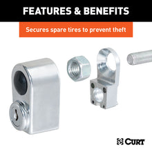 Load image into Gallery viewer, Curt Spare Tire Lock (Chrome)