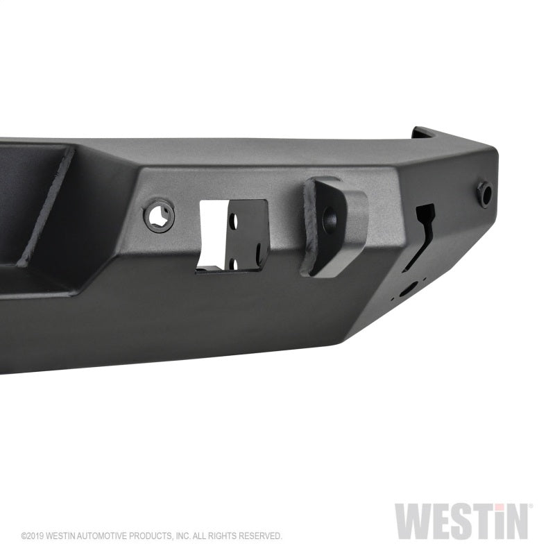 Westin 18-19 Jeep Wrangler JL WJ2 Rear Bumper w/  Sensors (Excl. Wrangler JK) - Textured Black