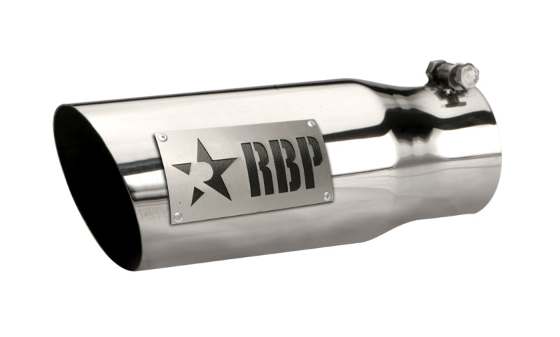 RBP RX-1 Polished Dual-Badged Exhaust Tip Inlet 3.5in. / Outlet 4.5in. / Length 12in. - SS
