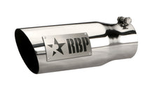 Load image into Gallery viewer, RBP RX-1 Polished Dual-Badged Exhaust Tip Inlet 3.5in. / Outlet 4.5in. / Length 12in. - SS