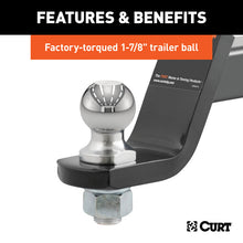 Load image into Gallery viewer, Curt Loaded Ball Mount w/1-7/8in Ball (2in Shank 3500lbs 4in Drop)