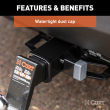 Load image into Gallery viewer, Curt 1/2in Hitch Lock w/5/8in Adapter (1-1/4in or 2in Receiver Deadbolt Chrome)