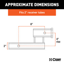 Load image into Gallery viewer, Curt Receiver Hitch Adapter (2in Shank / 4in Drop / 7500 lbs)