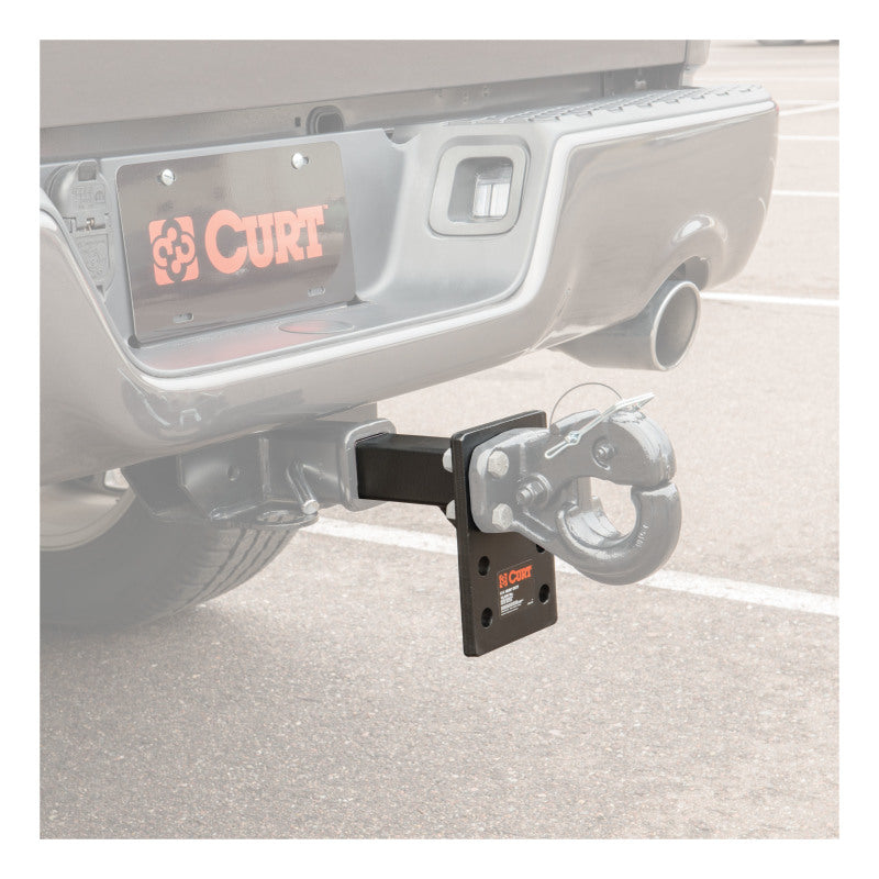 Curt Adjustable Pintle Mount (2in Shank 15000lbs 7in High 8in Long)