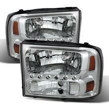 Load image into Gallery viewer, xTune Ford F250 F350 Super Duty 99-04 1Pc Headlights w/ LED Chrome HD-JH-FF25099-LED-C