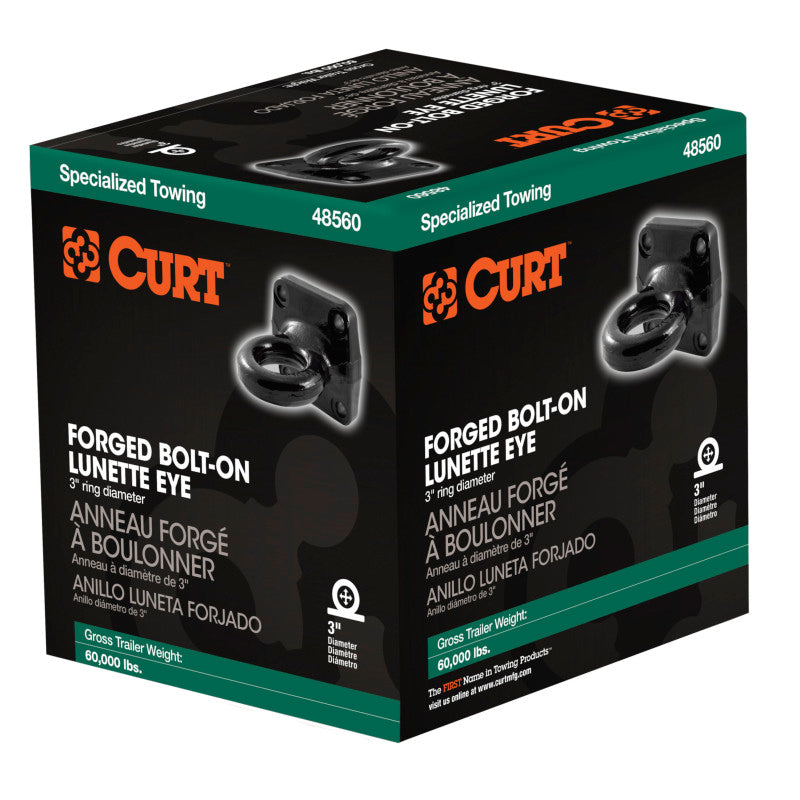 Curt Pintle Mount Lunette Eye (60000lbs 3in I.D.)