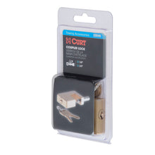 Load image into Gallery viewer, Curt Coupler Lock (1/4in Pin 3/4in Latch Span Padlock Solid Brass)