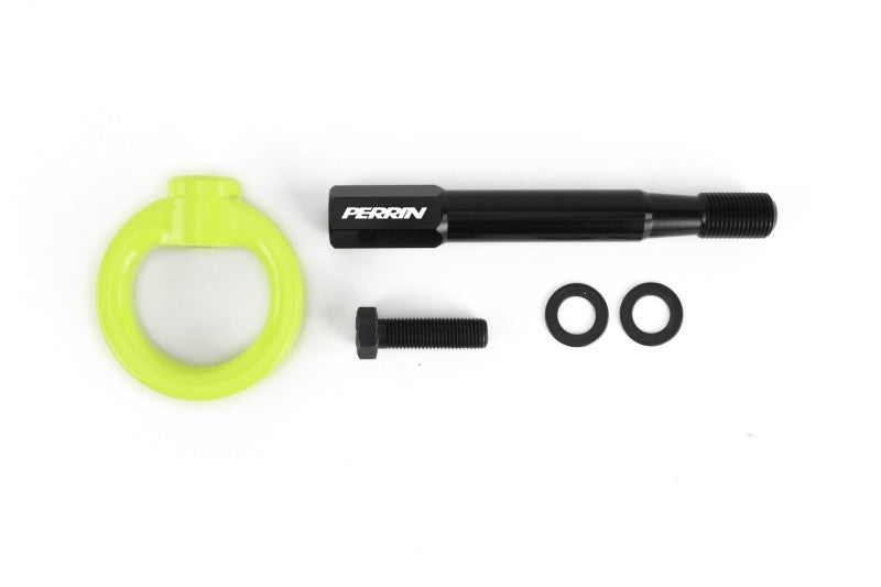 Perrin 18-19 Subaru Crosstrek Tow Hook Kit (Rear) - Neon Yellow