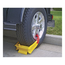 Load image into Gallery viewer, Curt Wheel Chock Lock (Yellow Powder Coat)